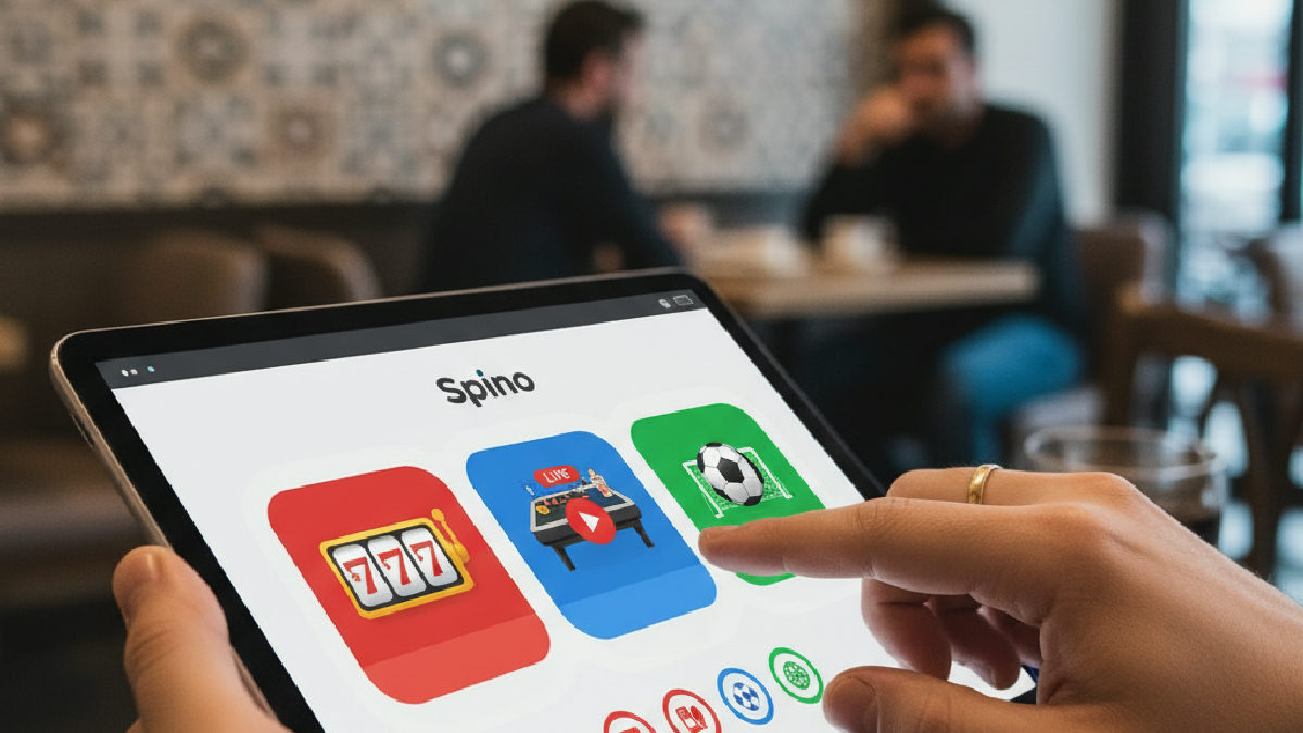 Spino platformundaki çeşitli casino oyunları ve spor bahisleri kategorileri.